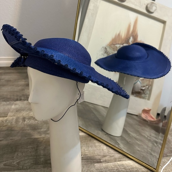 Vintage royal blue hat - Picture 2 of 6